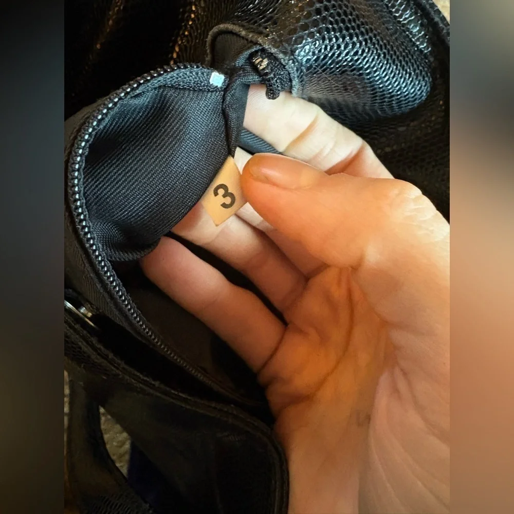 DESMO leather “snakeskin” shoulder bag